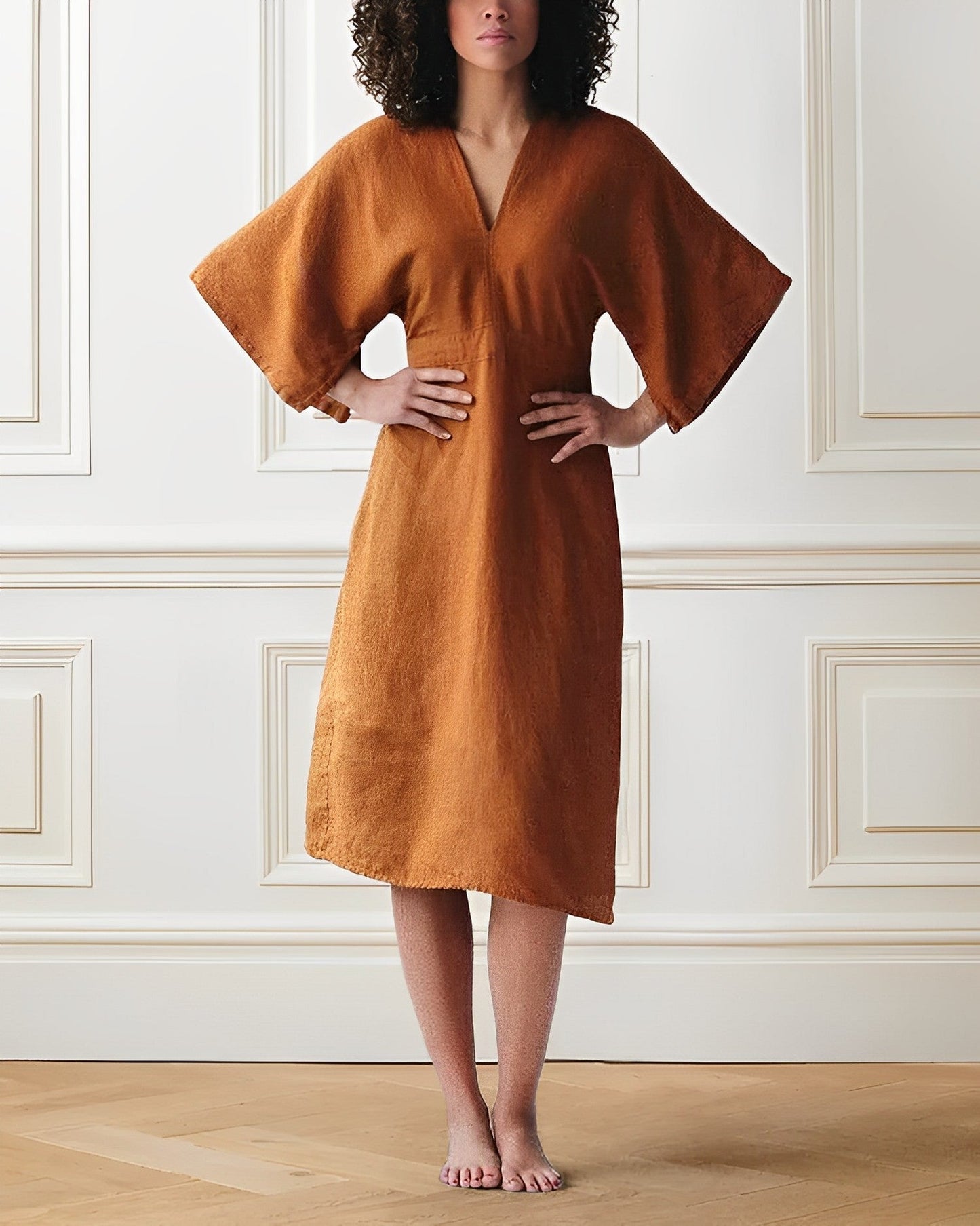 LM | Elegant linen dress