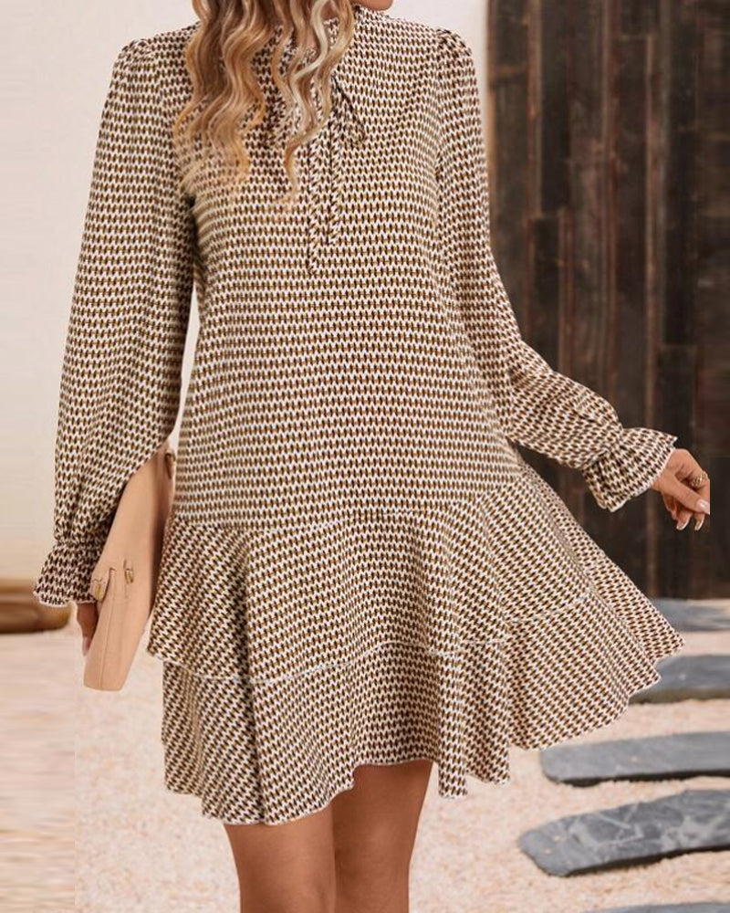 LM | Elegant long-sleeved dress