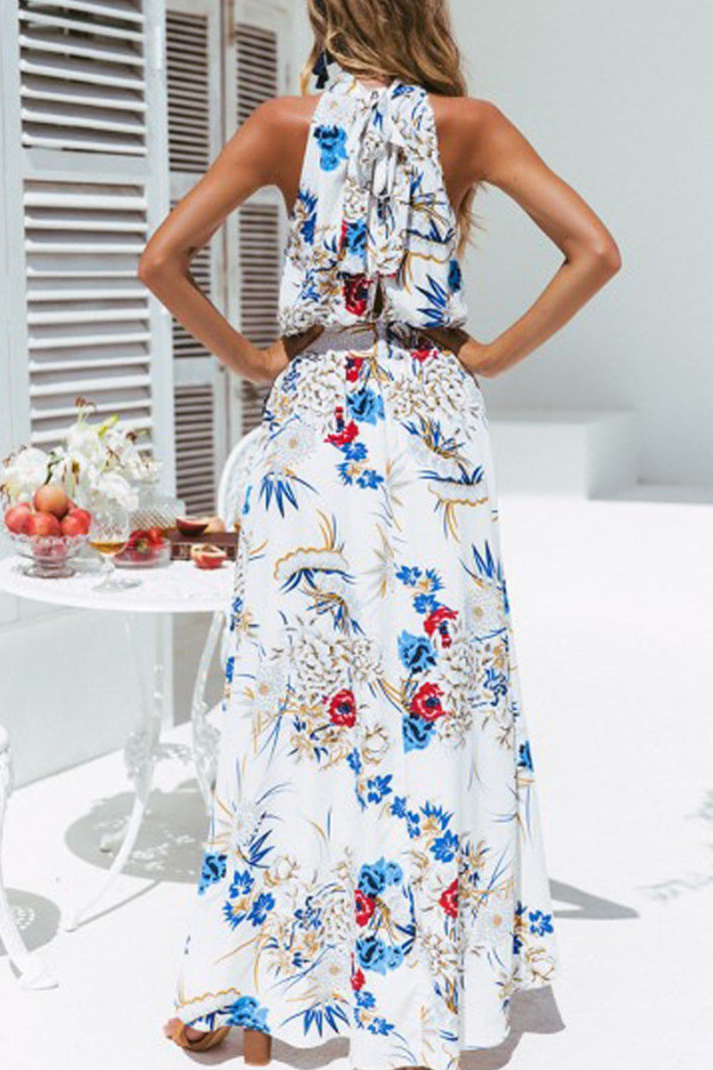 LM | Casual Print Patchwork Turtleneck Sweater Irregular Dress Dresses