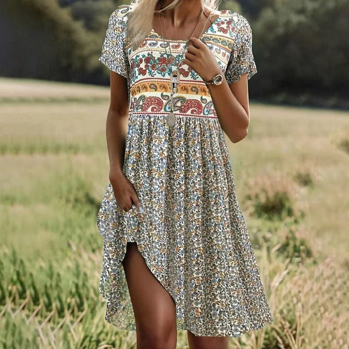 LM | Vintage dress with ethnic print