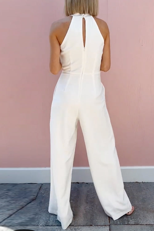 LM | Sleeveless jumpsuit with wide waist and wide leg (7 colors)