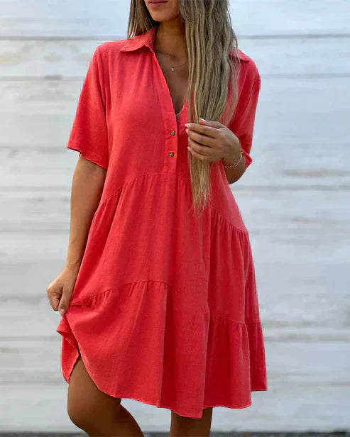 LM | Comfortable dress with turn-ups