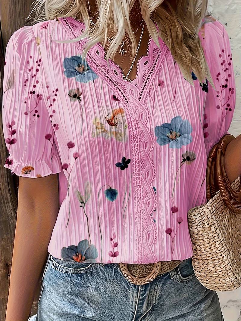 MB | Modische und vielseitige Blumenbluse
