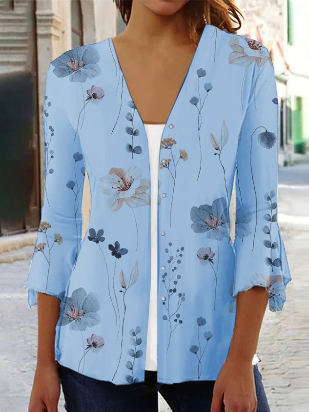 TS | Marta - Casual, loose kimono with floral pattern