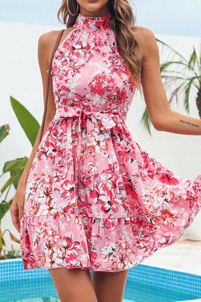 LM | Women's Floral Halter Dress
