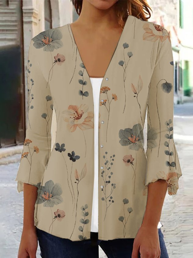 TS | Marta - Casual, loose kimono with floral pattern