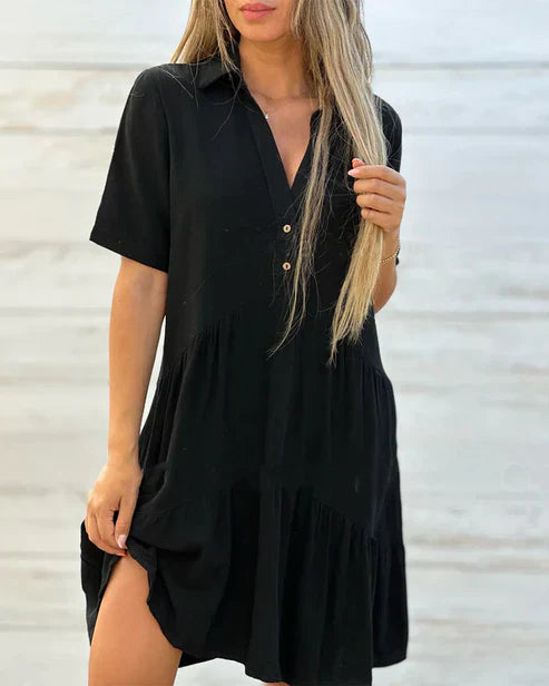 LM | Comfortable dress with turn-ups