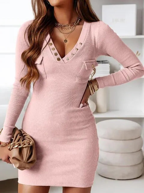 LM | Knitted dress with long sleeves