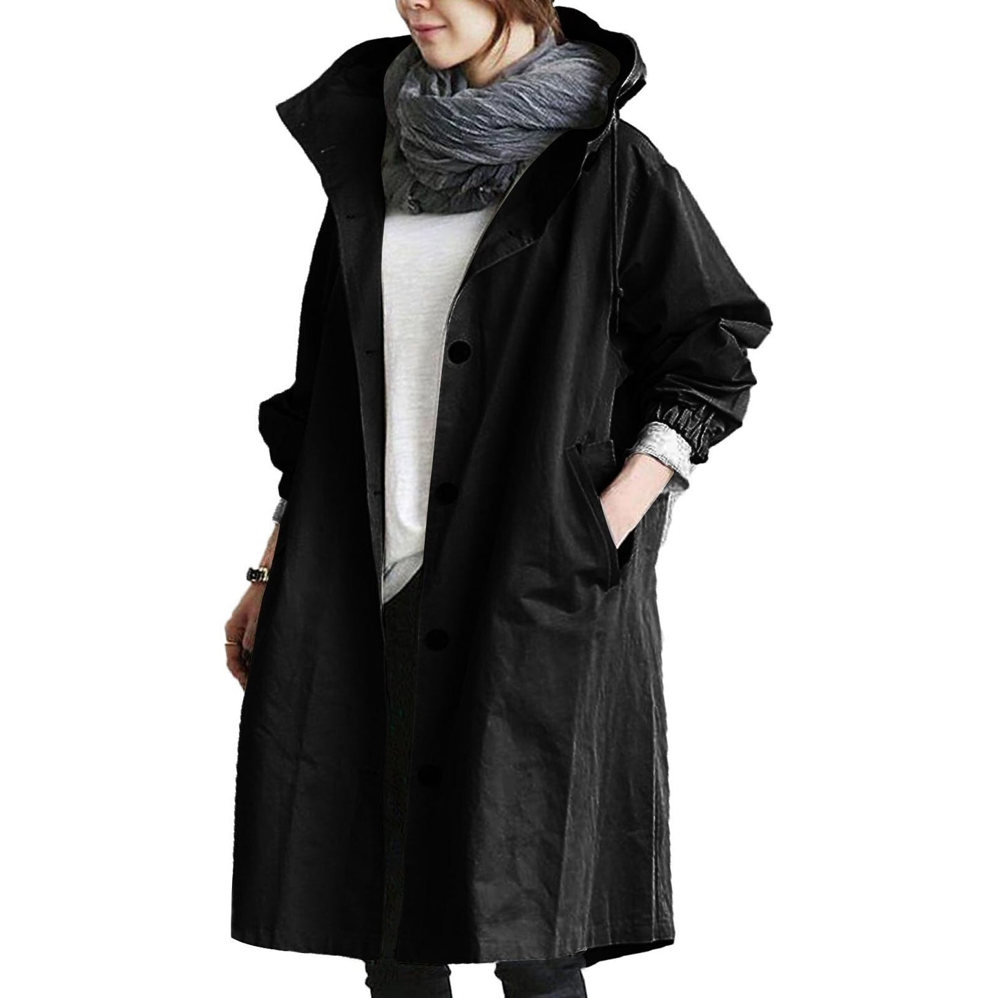 LM | Waterproof long women's mackintosh