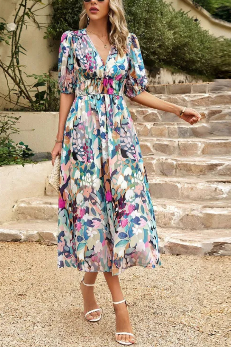 LM | dress temperament summer v-neck dress