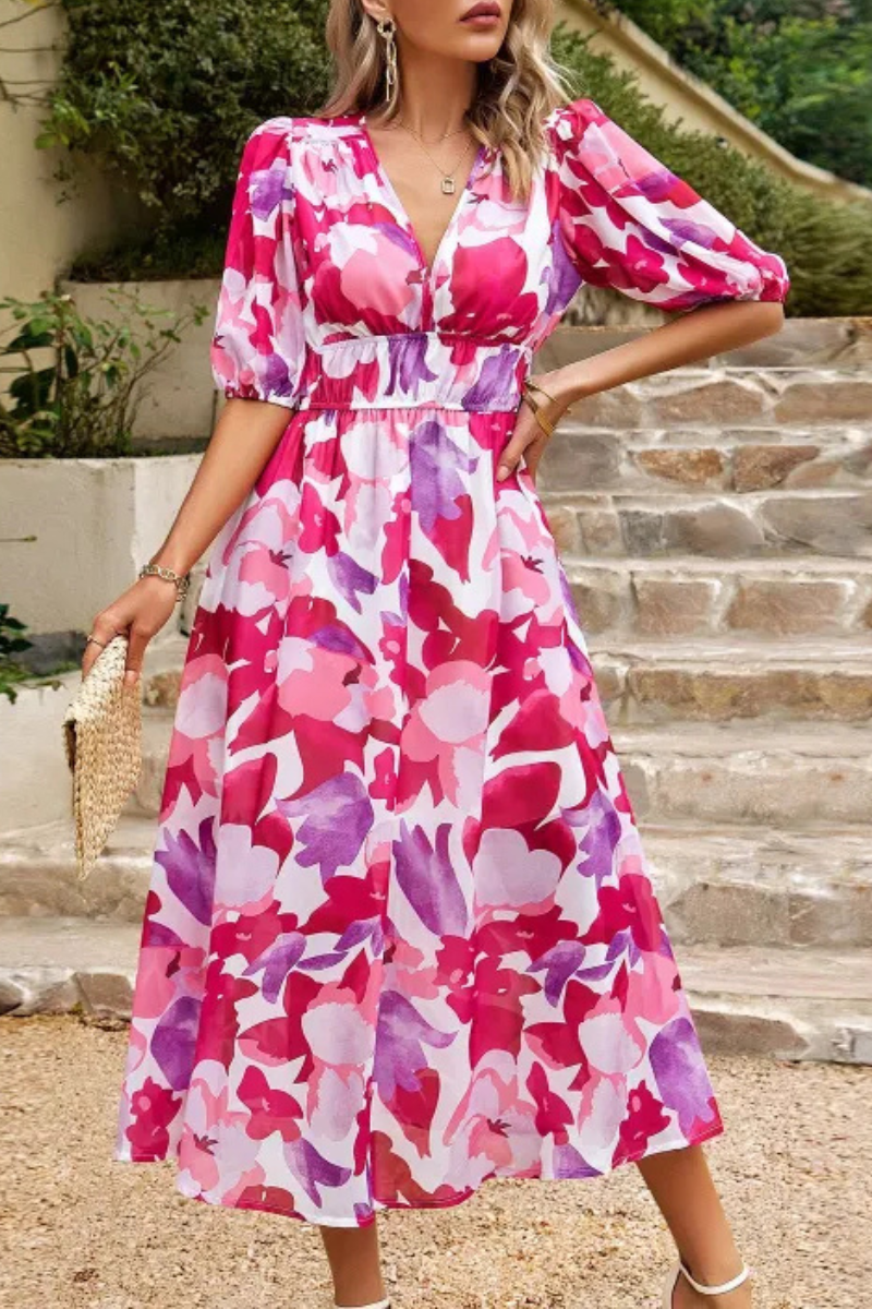 LM | dress temperament summer v-neck dress