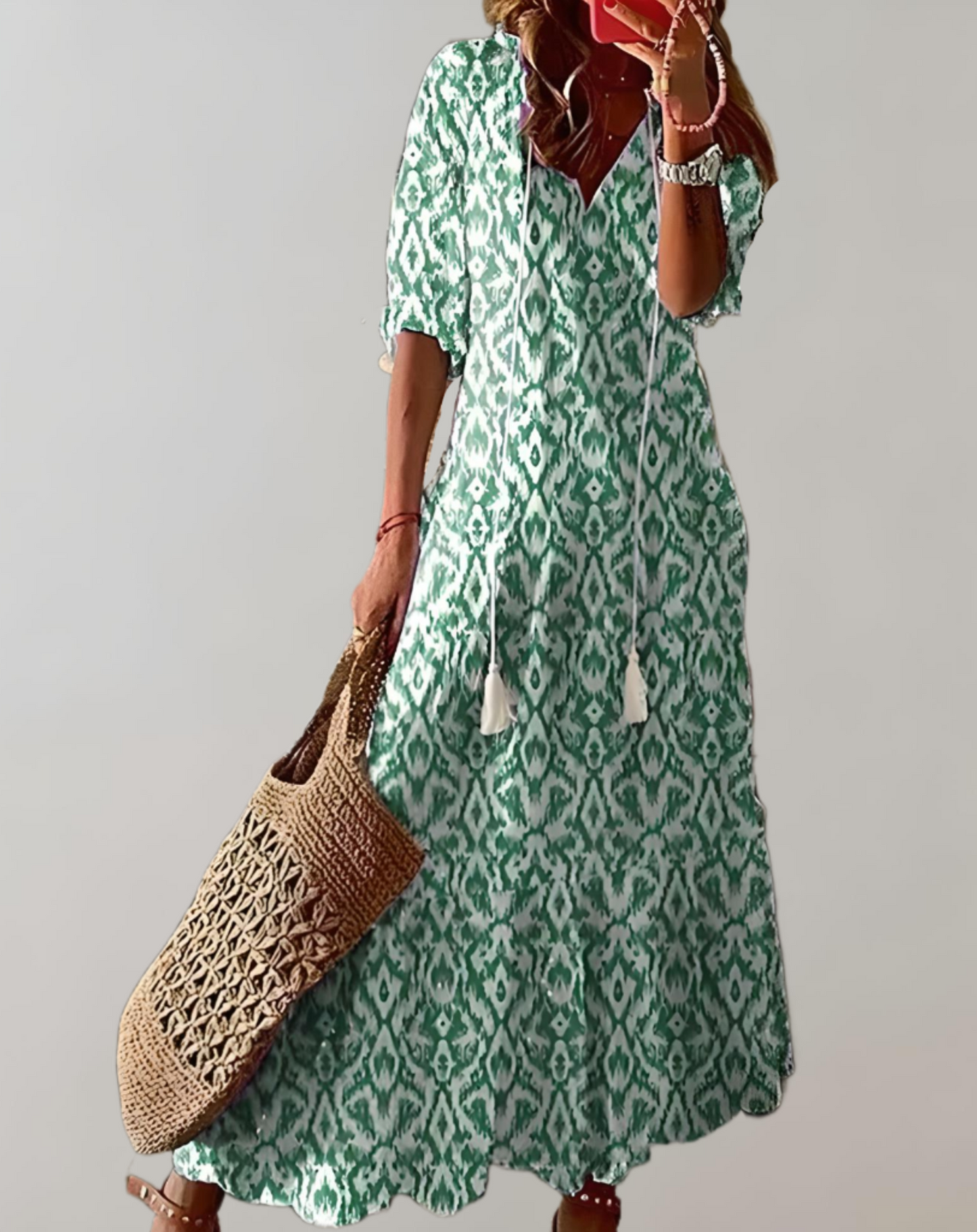LM | Bohème maxi dress with floral print