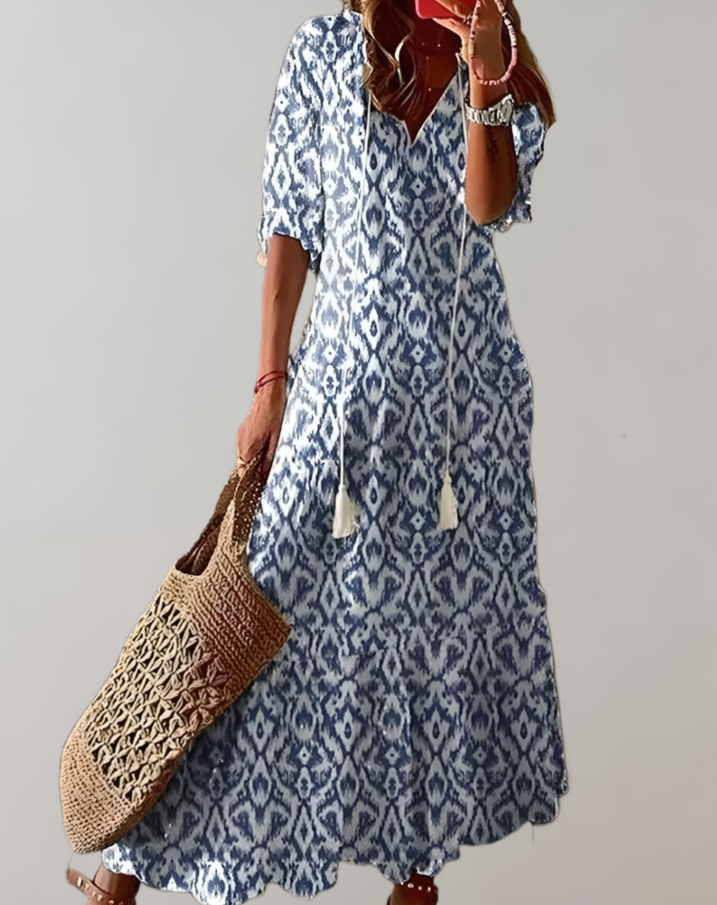 LM | Bohème maxi dress with floral print