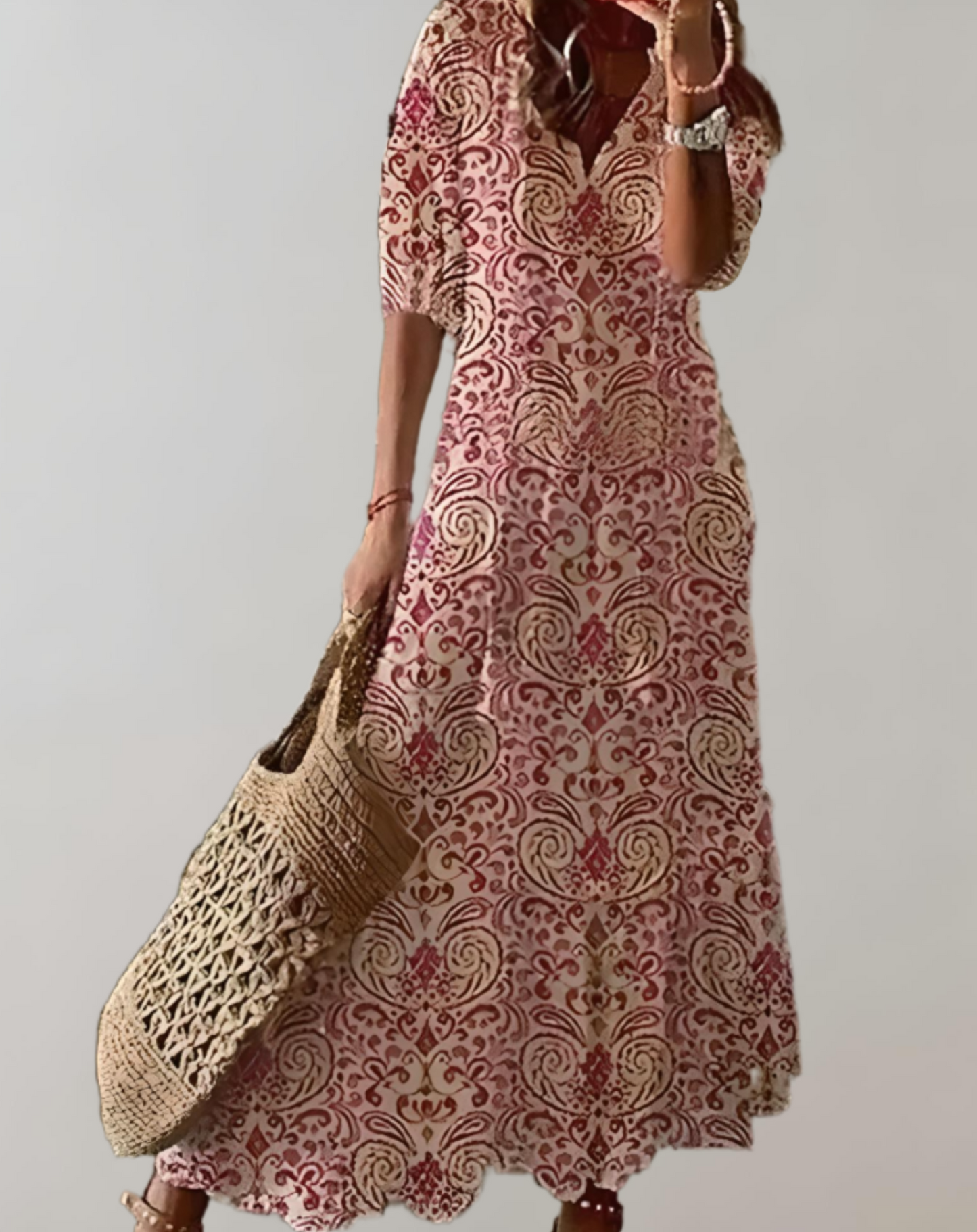 LM | Bohème maxi dress with floral print