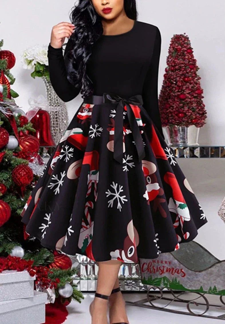 LM | Classic vintage dress with long sleeves
