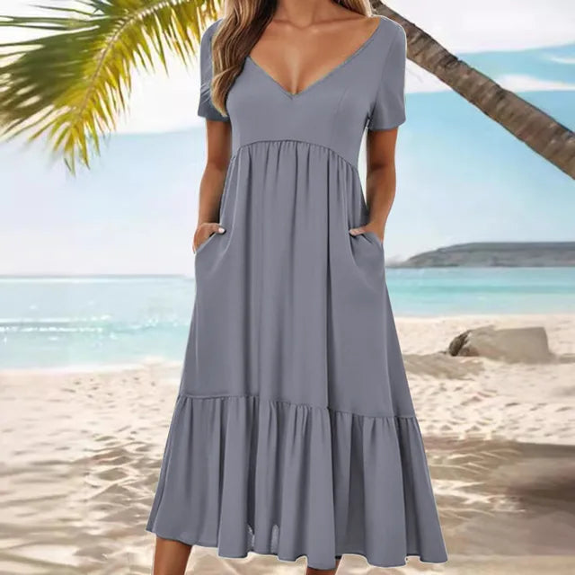 LM | Elegant dress with pockets