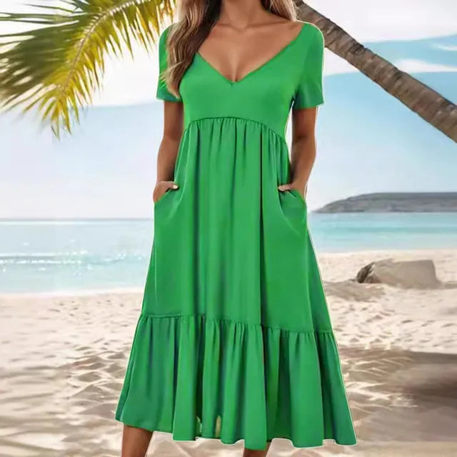 LM | Elegant dress with pockets