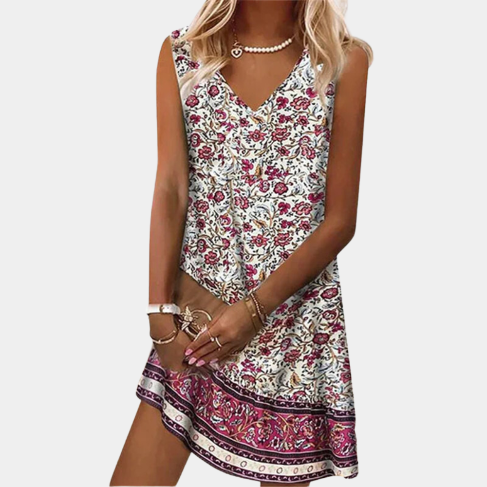 LM | Women's Casual Floral Beach Dress