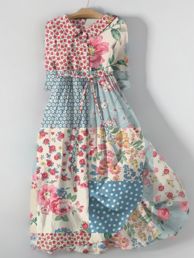 LM | Loose floral dress in bohemian style