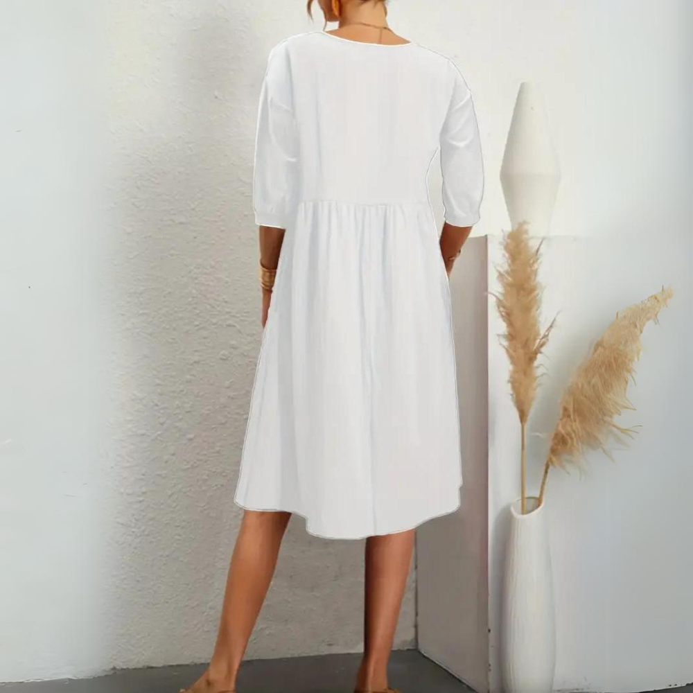 LM | Elegant dress with lantern sleeves