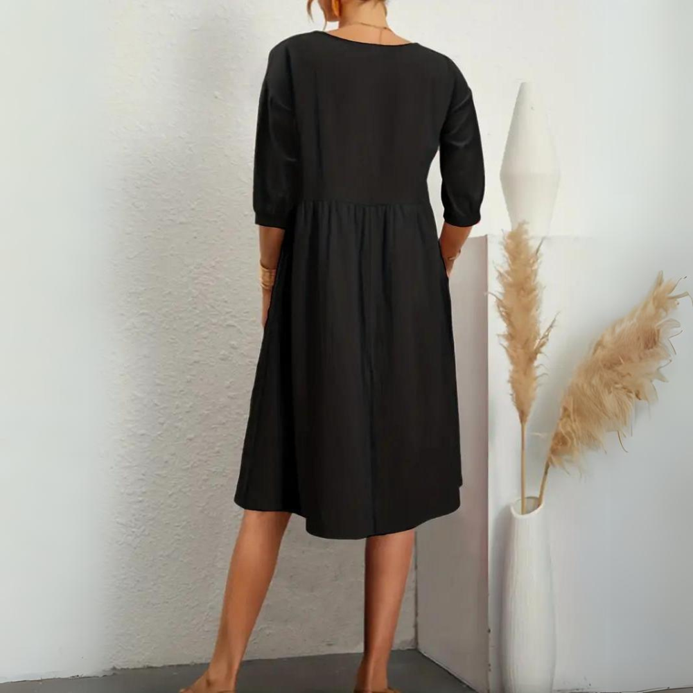 LM | Elegant dress with lantern sleeves