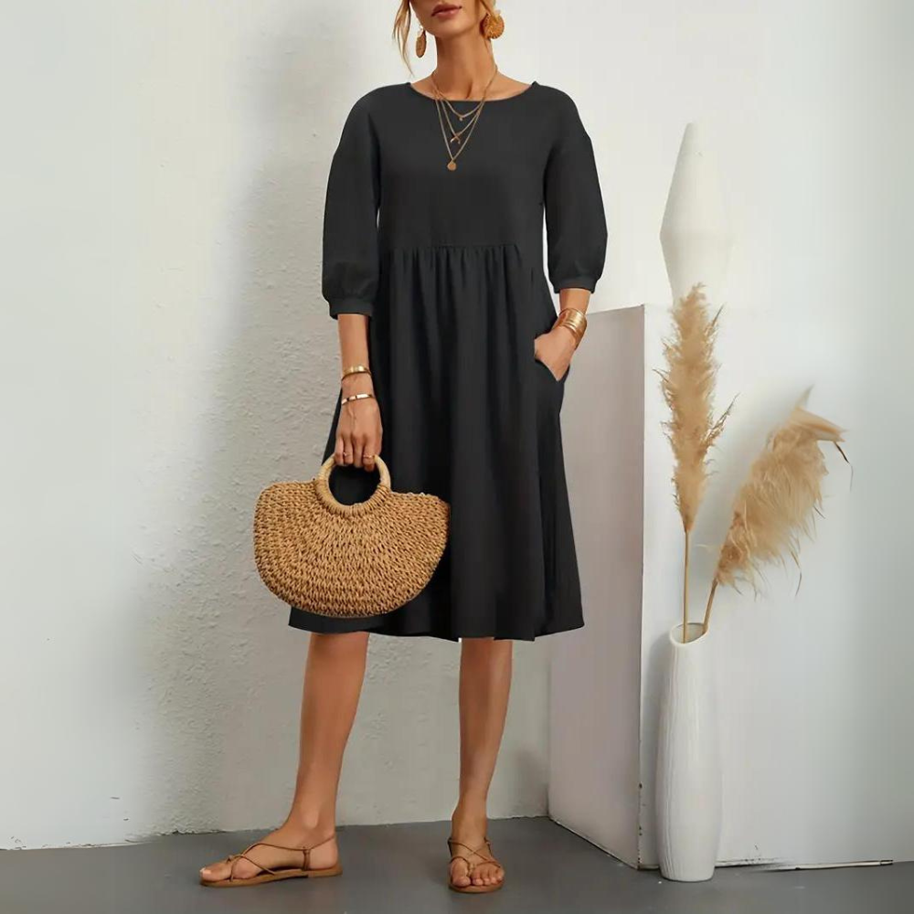 LM | Elegant dress with lantern sleeves