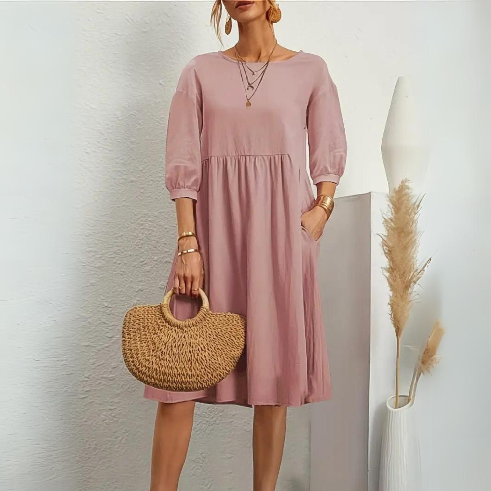 LM | Elegant dress with lantern sleeves