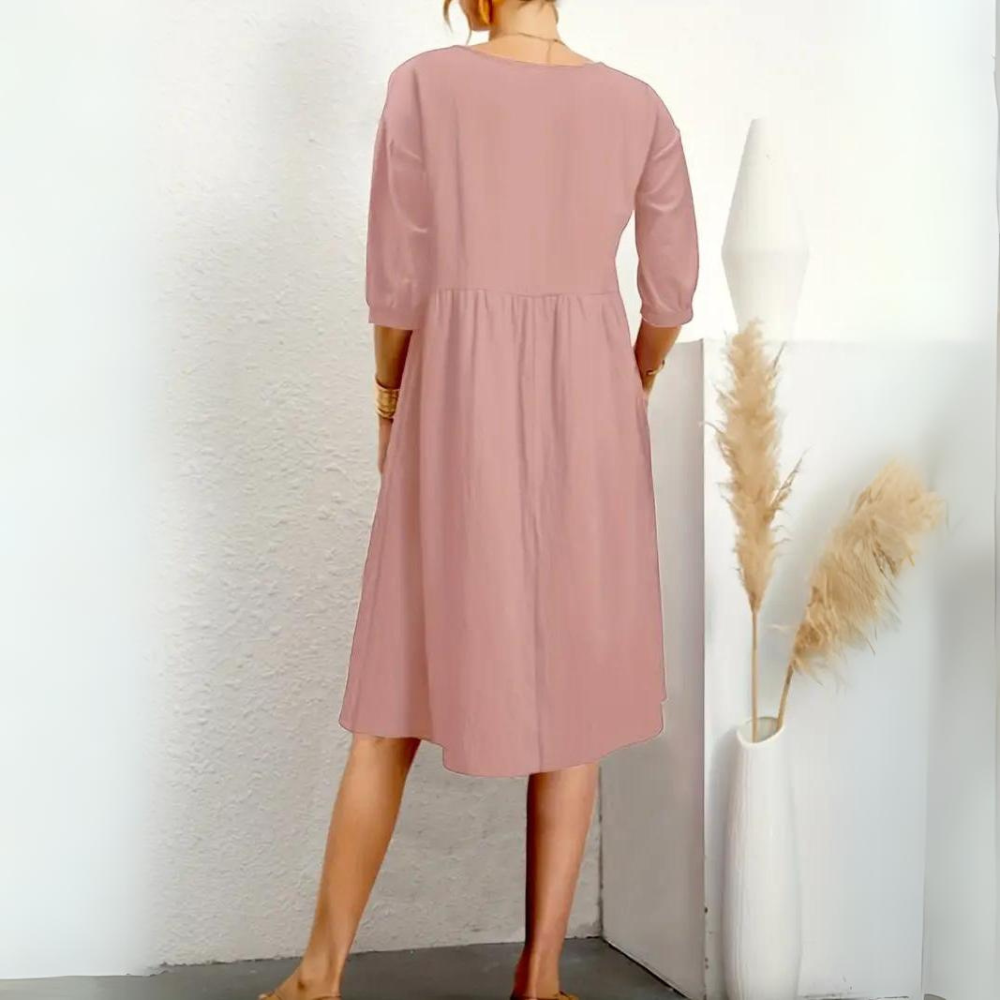 LM | Elegant dress with lantern sleeves