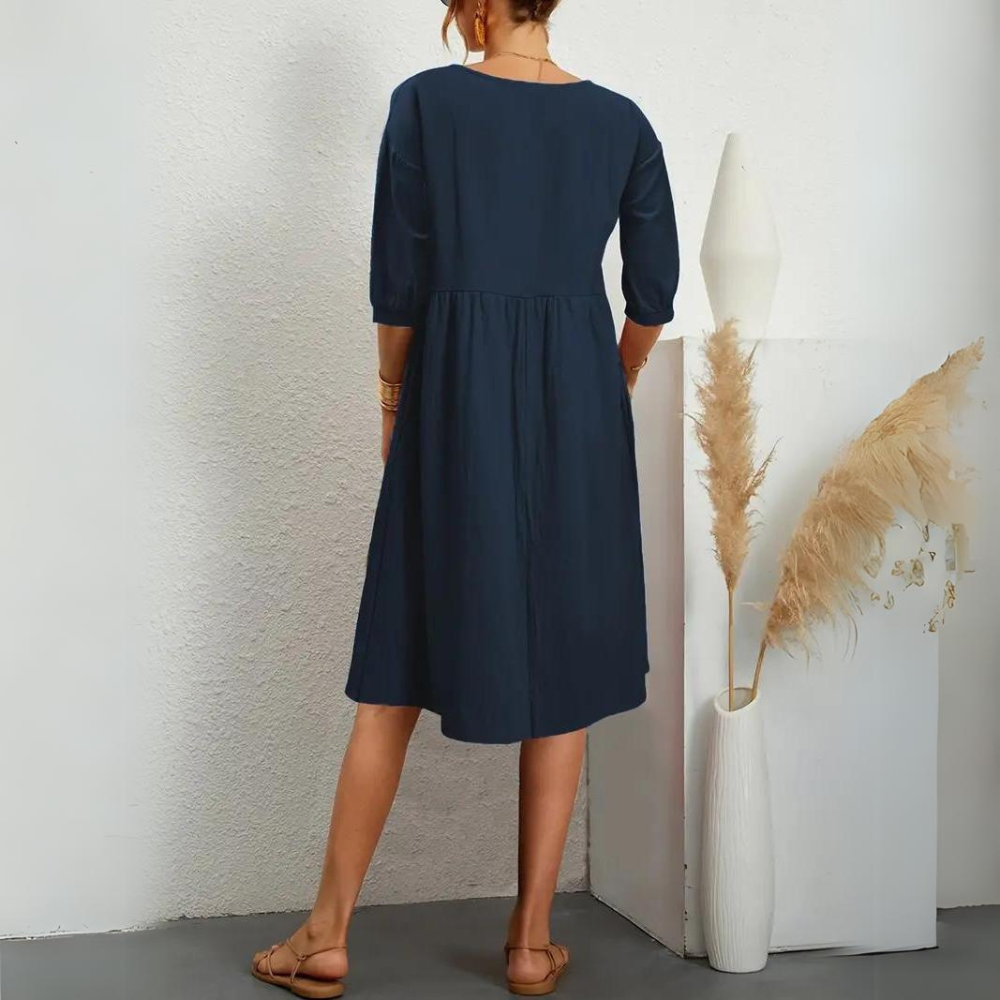 LM | Elegant dress with lantern sleeves