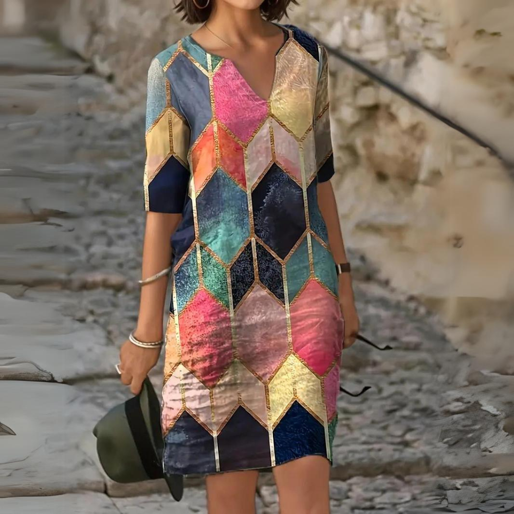 LM | Elegant mosaic dress