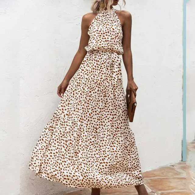 LM | Strapless maxi dress with floral print