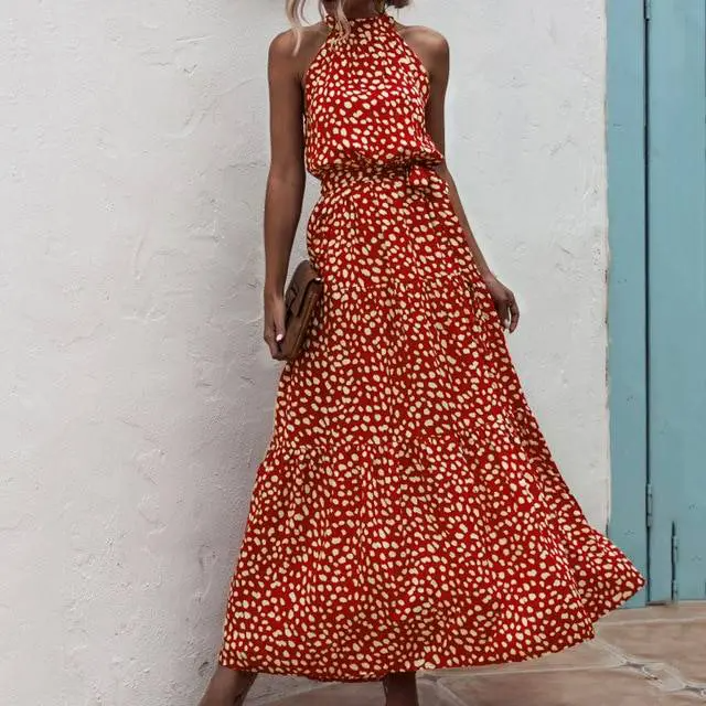 LM | Strapless maxi dress with floral print