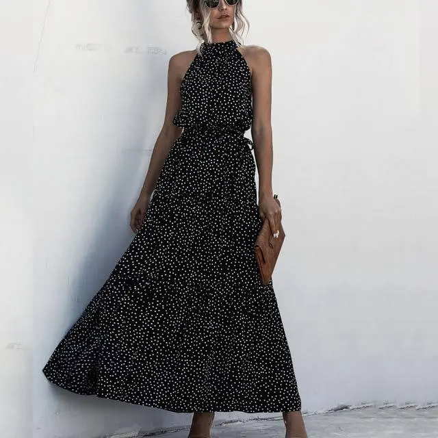 LM | Strapless maxi dress with floral print