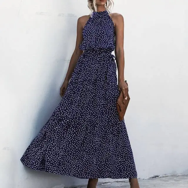 LM | Strapless maxi dress with floral print