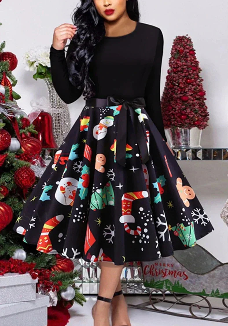 LM | Classic vintage dress with long sleeves