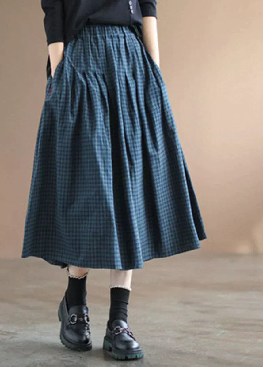 LM | Elastic plaid skirt