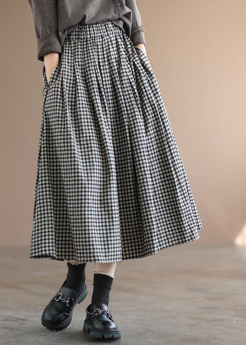 LM | Elastic plaid skirt