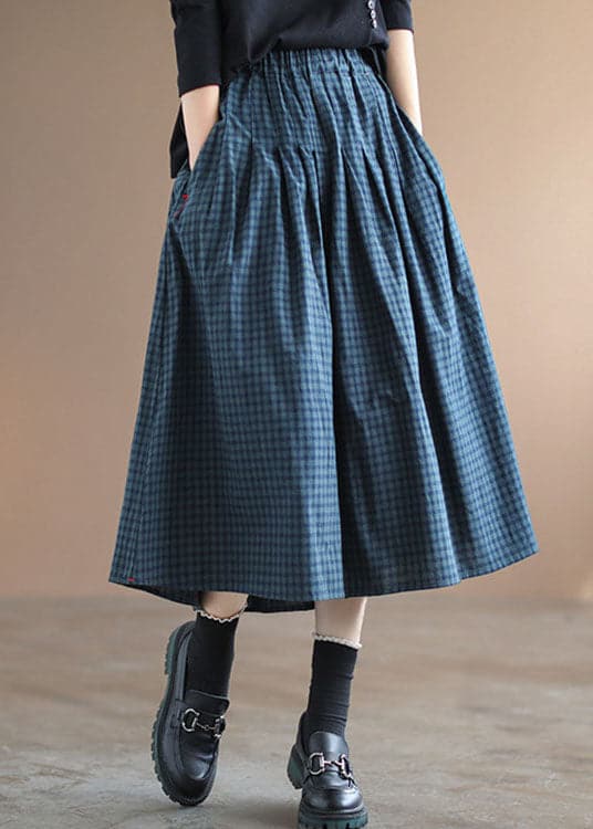 LM | Elastic plaid skirt