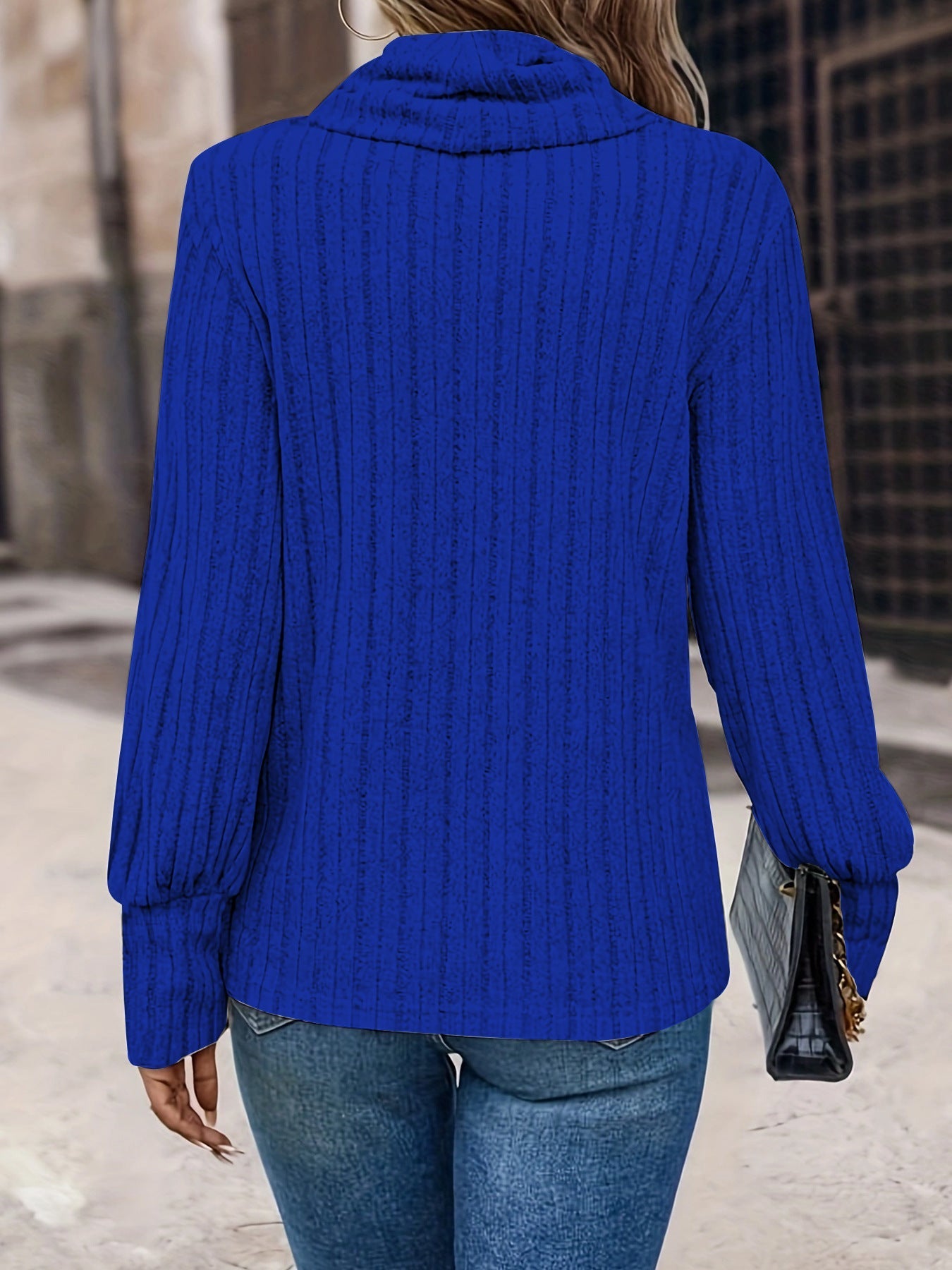 LM | Women's Cowl Neck Long Sleeve Shirt