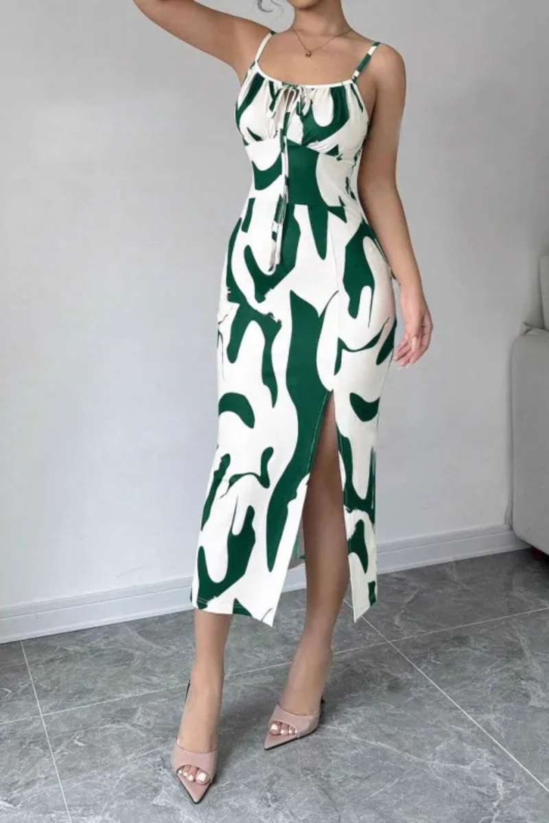 LM | Strappy summer dress with slit