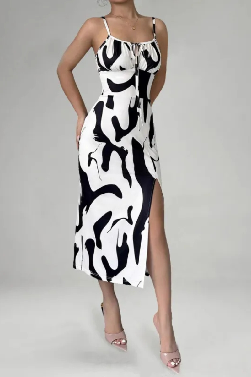 LM | Strappy summer dress with slit