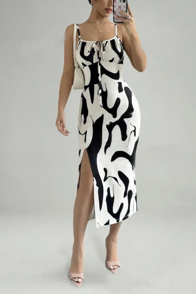 LM | Strappy summer dress with slit