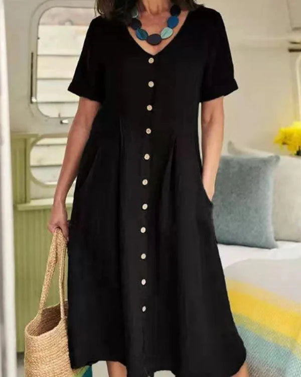 LM | an effortlessly elegant linen dress