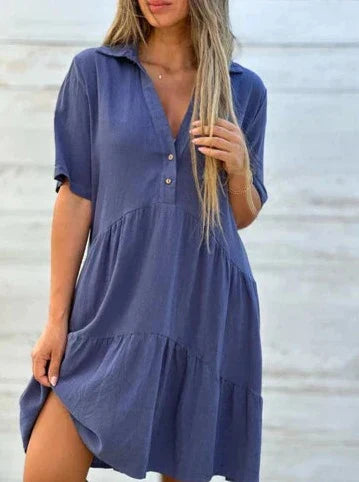 LM | Comfortable dress with turn-ups