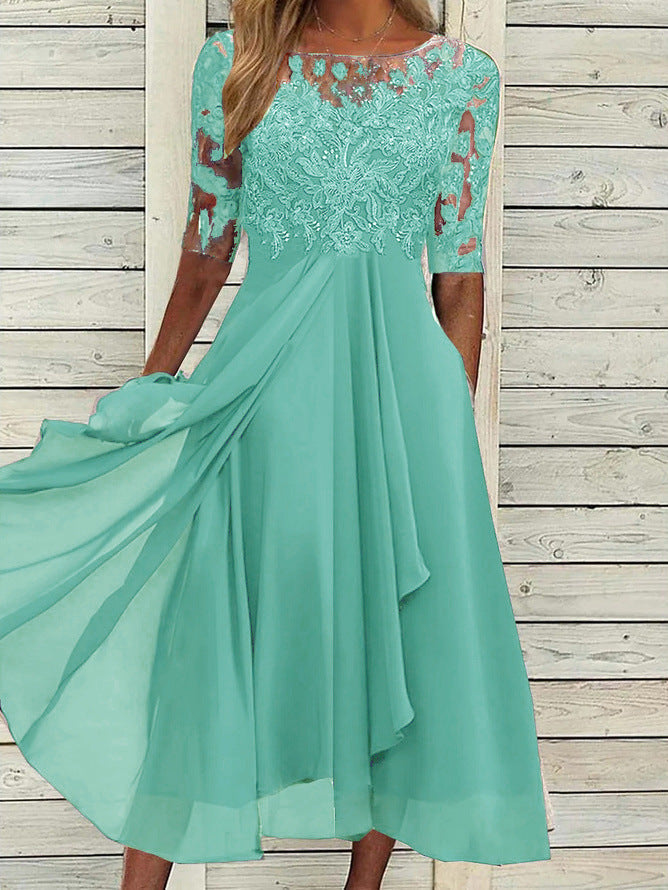 LM | Elegant lace midi dress