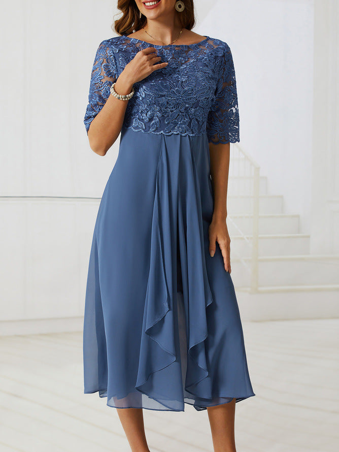 LM | Elegant lace midi dress