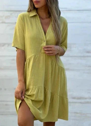 LM | Comfortable dress with turn-ups