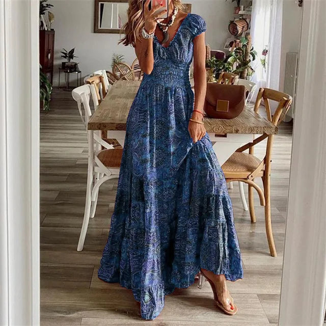 LM | Elegant dress with elastic waistband