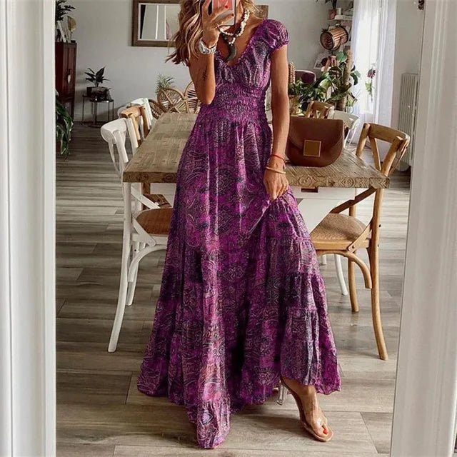 LM | Elegant dress with elastic waistband