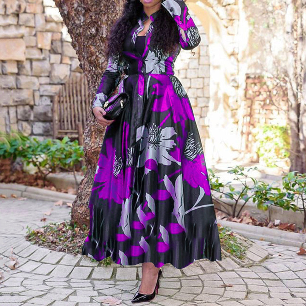 LM | Elegant dress with floral pattern
